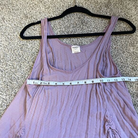 Free People Intimately Purple Ruffled Up Boho Tank Top XS - Picture 6 of 7